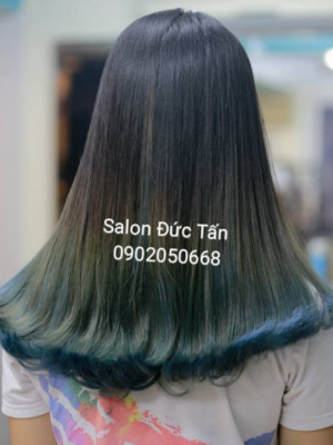 Tóc dài uốn cụp Ombre