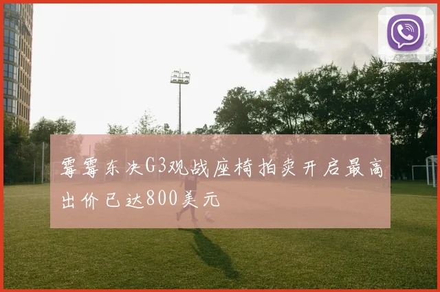 霉霉东决G3观战座椅拍卖开启最高出价已达800美元